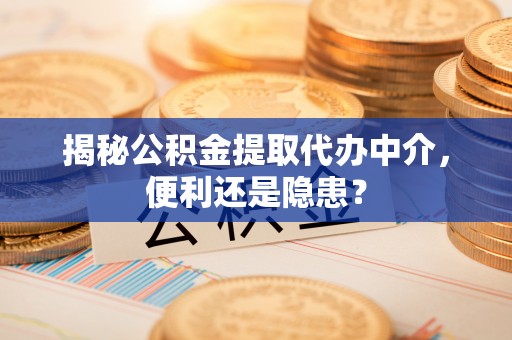 嘉模堂区揭秘公积金提取代办中介，便利还是隐患？
