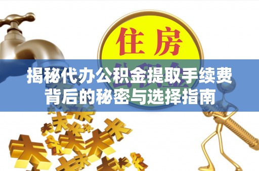 嘉模堂区揭秘代办公积金提取手续费背后的秘密与选择指南