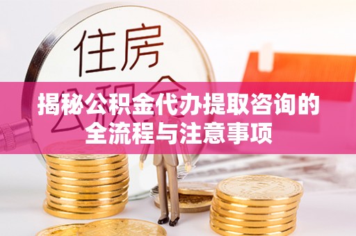 嘉模堂区揭秘公积金代办提取咨询的全流程与注意事项